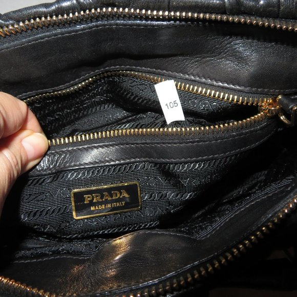 Prada Gauffre Nappa Black Satchel - Picture 11 of 14